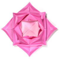 traditional fractal origami lotus