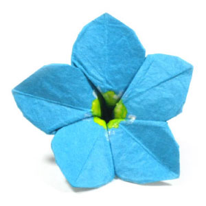 origami forget-me-not flower
