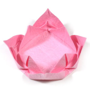 origami lotus candle wedding
