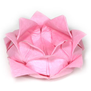 origami lotus candle wedding